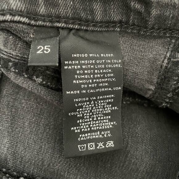 J Brand Kassidy Skinny Jeans in Grey Cascade w/Zipper Detail - Size 25 - Picture 6 of 7